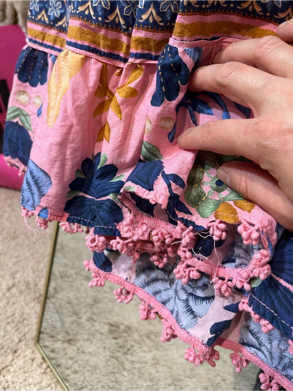Pink Seashell Tapestry Midi Dress - Picture 10 of 11